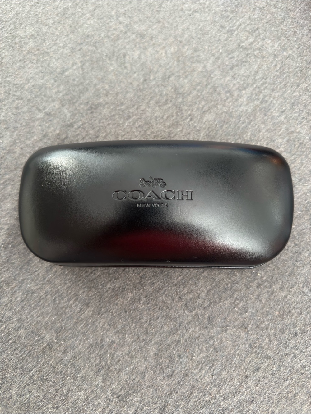 Coach Black Hard Shell Eyewear Case with Embossed Logo